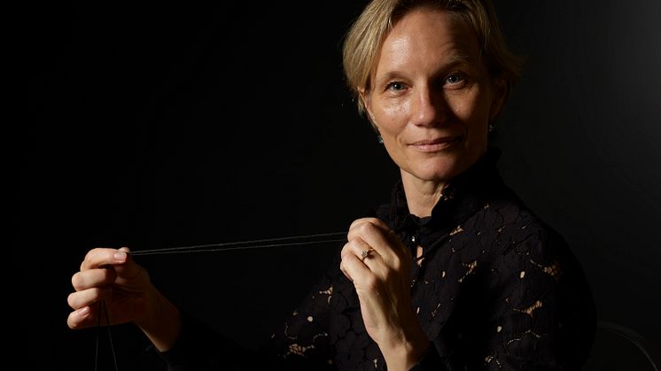 Marie-Louise Nosch, professor i historia vid Köpenhamns universitet, tilldelas Gad Rausings pris för framstående humanistisk forskargärning 2022 av Kungl. Vitterhetsakademien. Foto: Suste Bonnén.