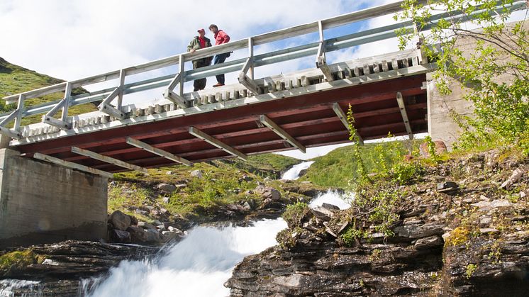 Vasskraft som renner ned til vannkraftverket i Skibotn. Foto: Troms Kraft Produksjon