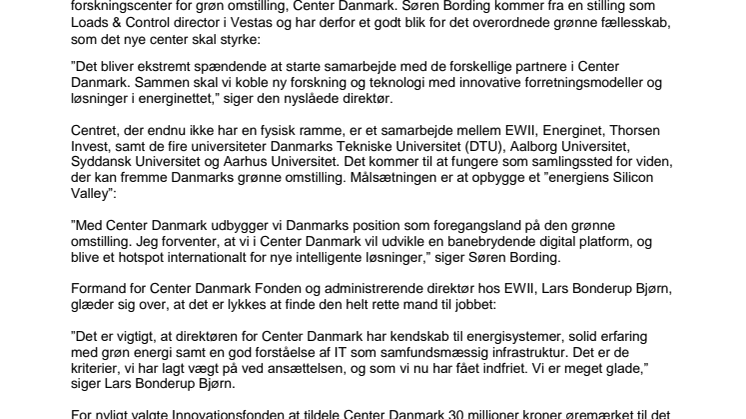 Center Danmark sætter navn på direktør