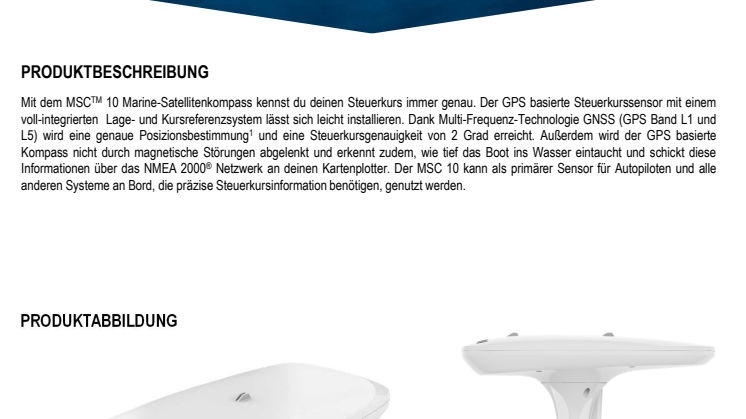Datenblatt Garmin MSC 10