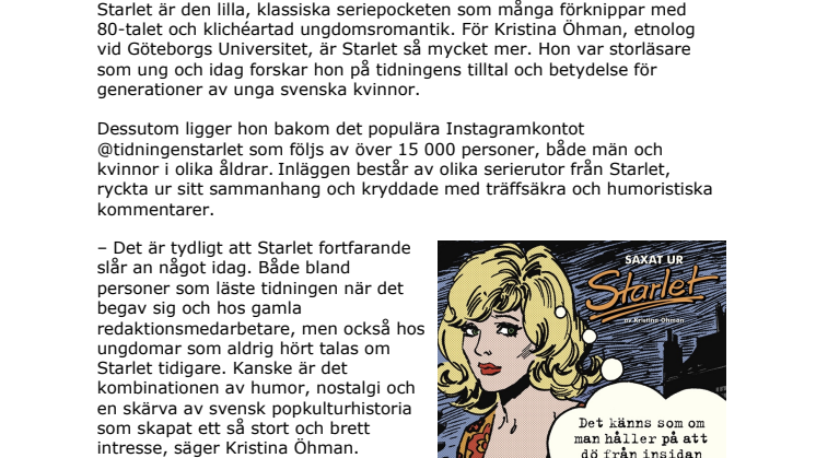 Starlet-forskaren gjorde succé på Instagram – nu släpps hennes bok