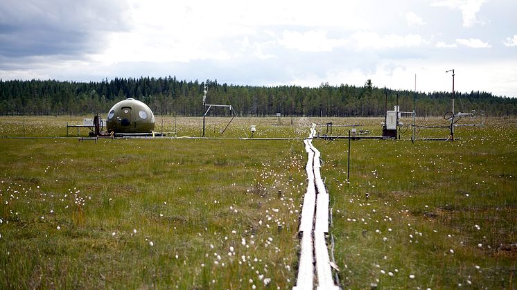 Ekosystemstationen på Degerö Stormyr i Vindeln. Foto: Jenny Svennås-Gillner, SLU.