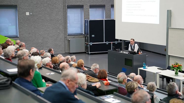 Ab 5. November starten die Seniorenseminare an der TH Wildau in Präsenz in das Wintersemester, wie hier beim 25-jährigen Jubiläum 2019. (Foto: TH Wildau/S. Baron)