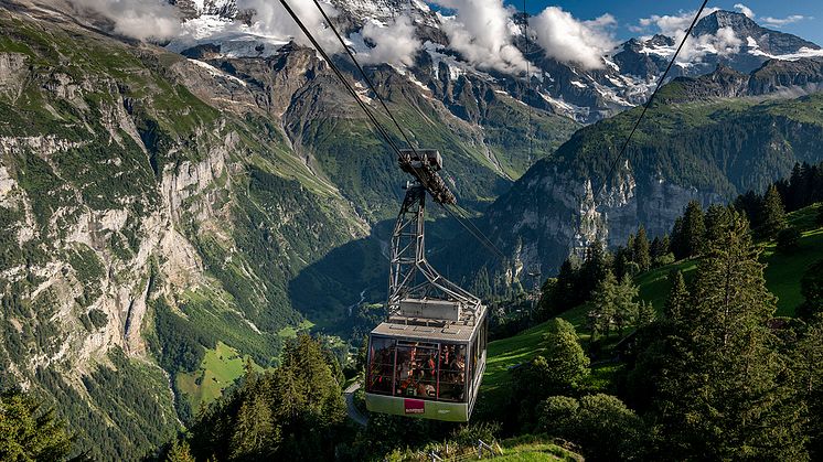 Kabine über Mürren