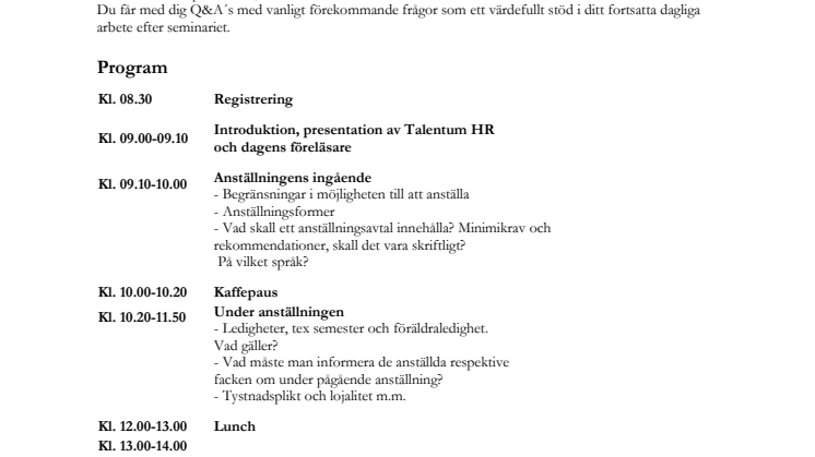 Unikt seminarium om nordisk arbetsrätt!