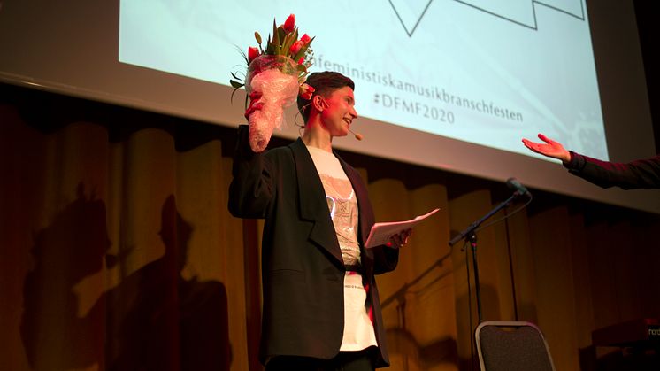 Sabina Wärme under galan 2020. Foto: Sofia Aedo Zahou.