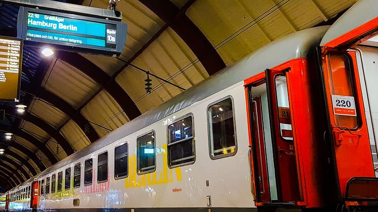 Snälltåget på Malmö Central. Foto: Linus Hall