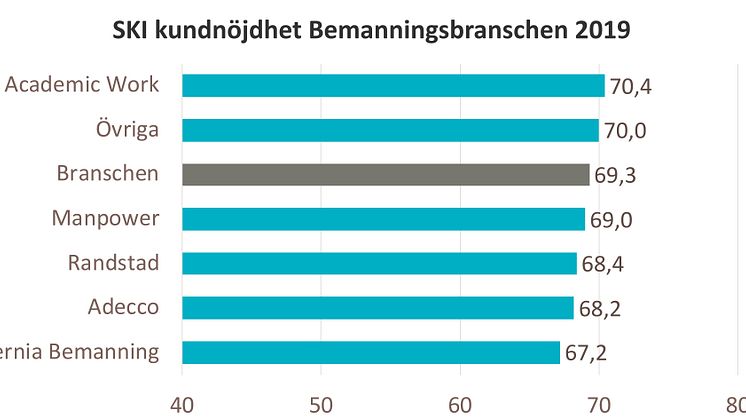 SKI Bemanning 2019 per bolag