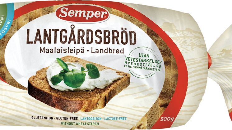 Glutenfritt lantgårdsbröd utan vetestärkelse