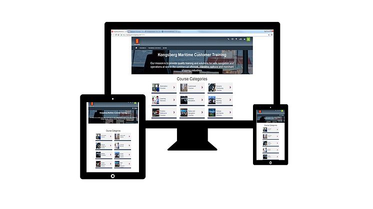Book courses from desktop, tablet or mobile on Kongsberg Maritime’s new training website