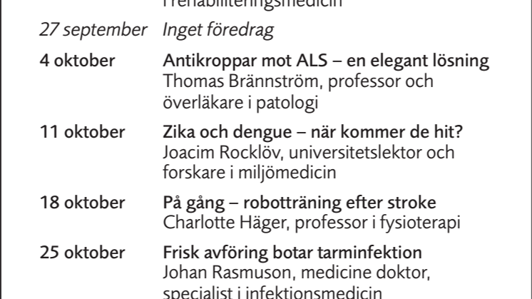 Lärande luncher i Umeå hösten 2016