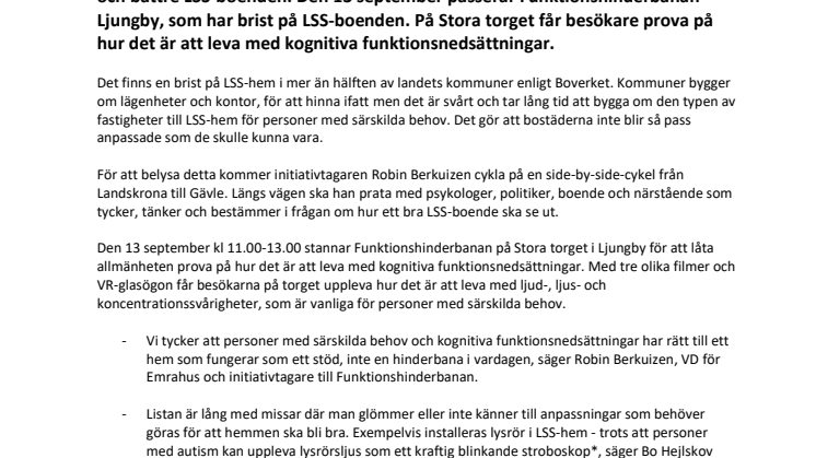 Ljungbyborna får prova på att leva med funktionsvariation
