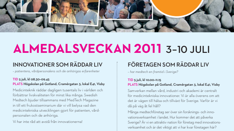 Innovationer som räddar liv - medtech i Almedalen 2011