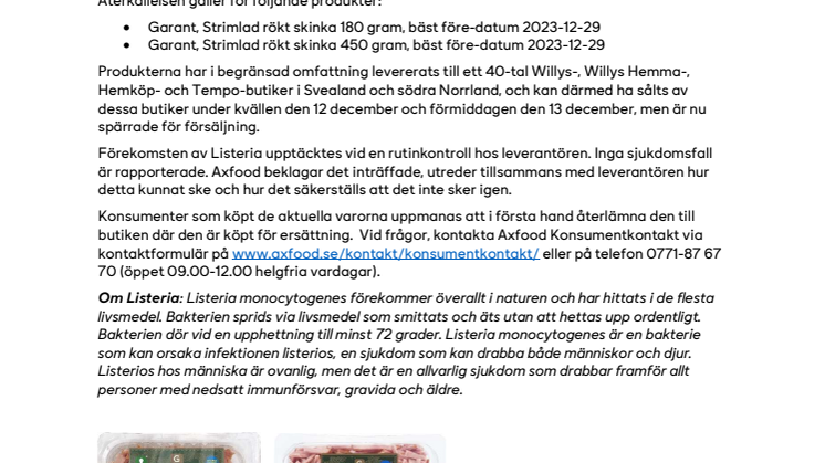 PM_231213_Axfood återkallar Garant, Strimlad rökt skinka, 180g och 450g.pdf