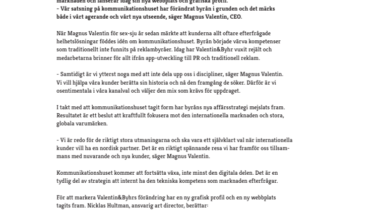 Nu är kommunikationshuset Valentin&Byhr gränslöst 