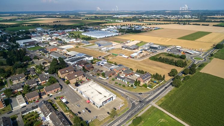 Luftbild vom Gewerbegebiet in Elsdorf. (Quelle: Stadt Elsdorf)