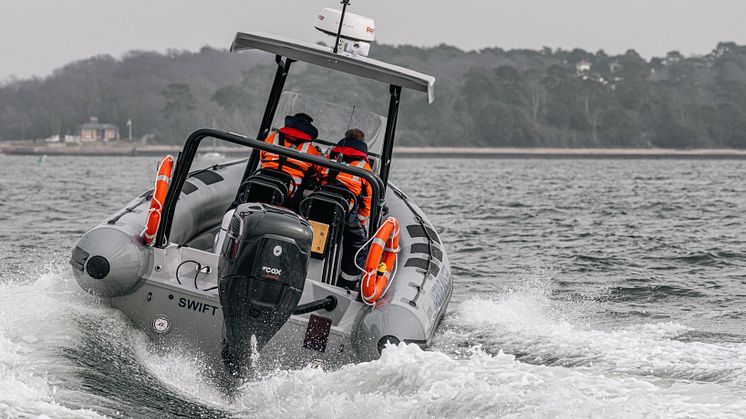Powered by the high-performance CX0300 diesel outboard, patrol craft Swift was supplied by Cox Marine's UK distributor Berthon to ABP to carry out harbour duties in Southampton Port