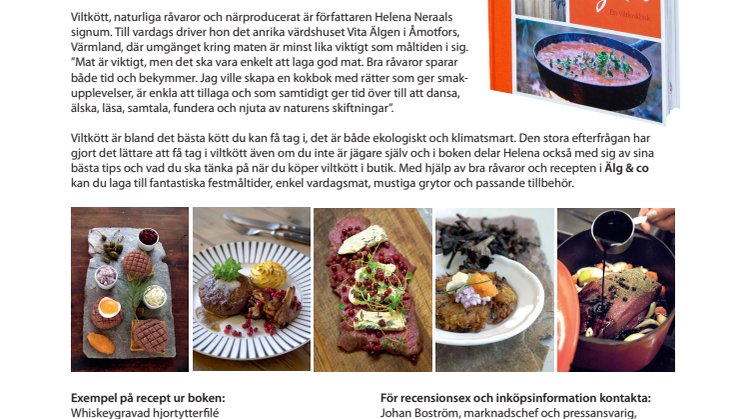 Prisbelönt viltkokbok ges ut på svenska
