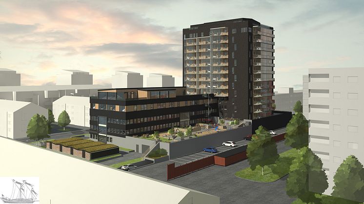 Kvarteret Hägern i Luleå. Byggherre: Galären. Foto/Bild: Tirsén & Aili Arkitekter