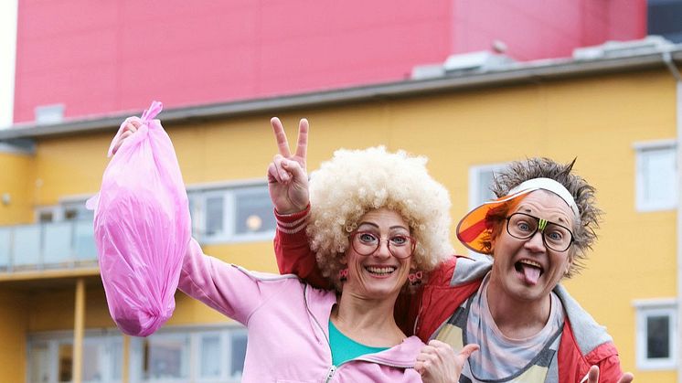 Barnprofilerna Jecko & Jessie på besök hos Skövde Energi.