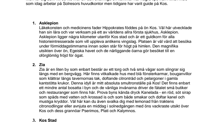 Smultronställen på Kos