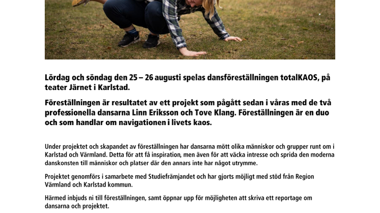totaltKAOS - En dansföreställning om navigationen i livets kaos!