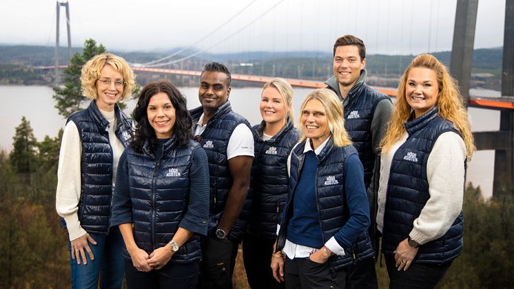 Bakre raden från vänster: Cecilia Lideskog, Andreas Olsson, Maria Lundkvist, Marcus Strömsten. Främre raden: Louise Nordlander, Mia Karlsson och Katrin Larsson.