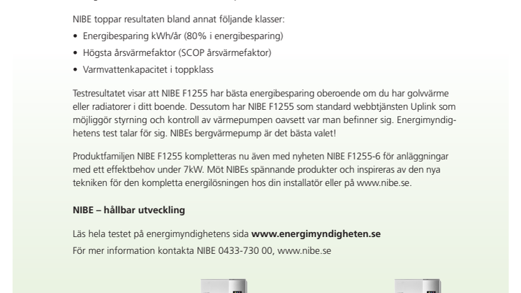 NU BLIR DET ÄNNU ENKLARE ATT VÄLJA VÄRMEPUMP