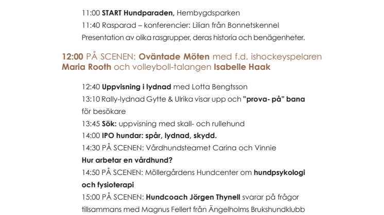 Prel. program Hundens Dag