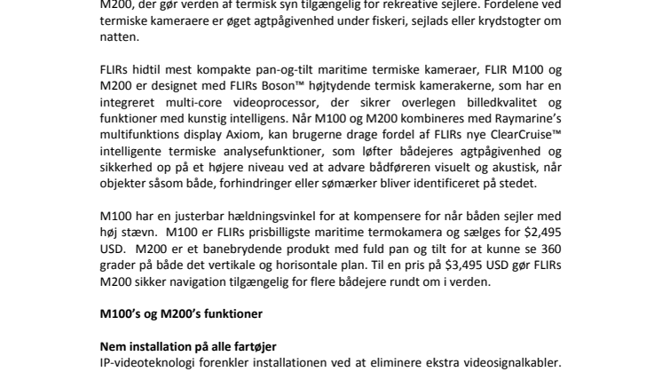 FLIR: Navigation om natten er blevet meget nemmere