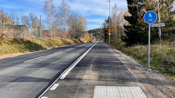 Nya gång- och cykelvägen redo att användas