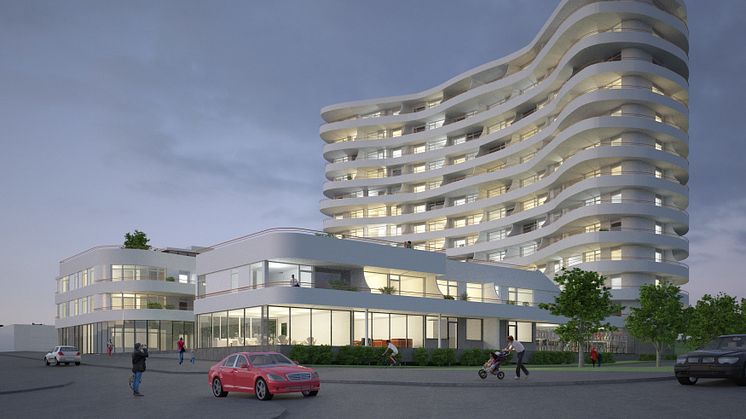 Alla tre hus i Wellingeby rymmer omkring 160 bostäder. I källarvåningen byggs garage och i entréplan finns uthyrningbara lokalersamt föreningens privata gym. 