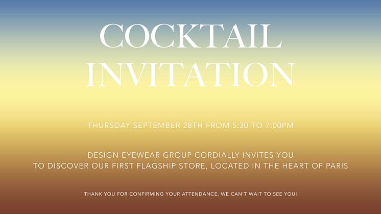 DEGREE FLASGSHIP STORE PRESS COCKTAIL INVITATION !