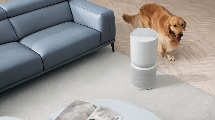 Breeva A5 series lifestyle_living room w dog