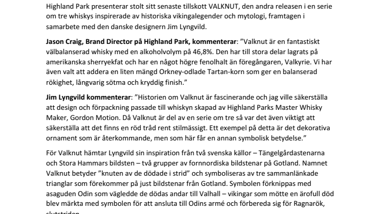 HIGHLAND PARK VALKNUT