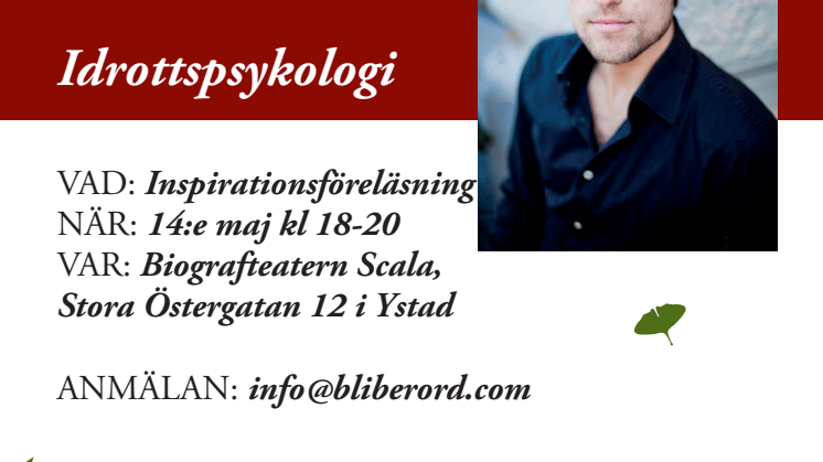 Träna tanken med Fredrik Weibull i Ystad 