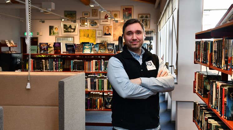 Bibliotekschef Johan Fransson 
