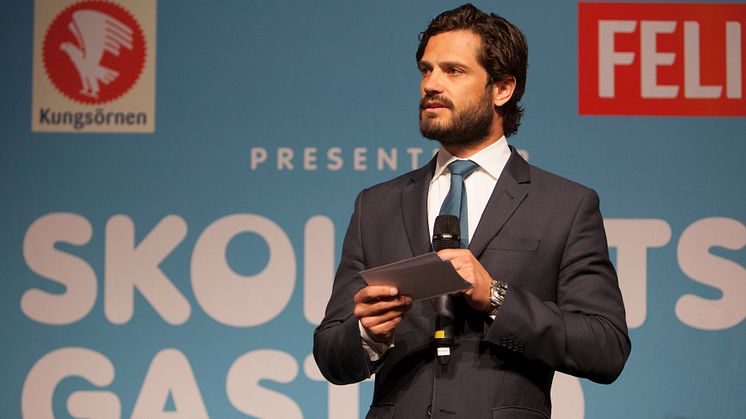 Prisutdelare vid SkolmatsGastro - SM i skolmat 2014 H.K.H Prins Carl Philip