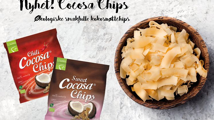 Nyhet fra Cocosa – økologiske smakfulle kokosnøttchips!