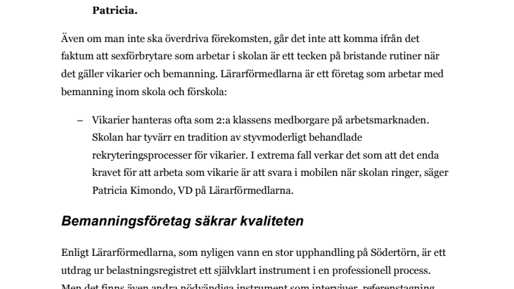 Sexförbrytare visar: Det är för lätt att bli lärarvikarie.
