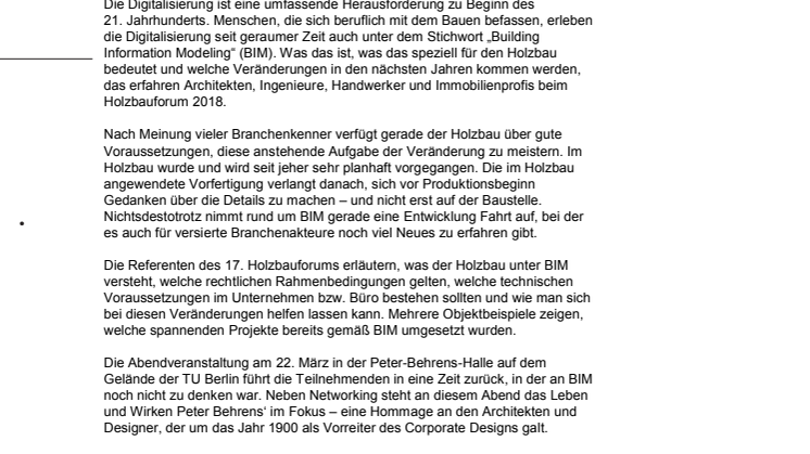 Holzbauforum 2018 in Berlin