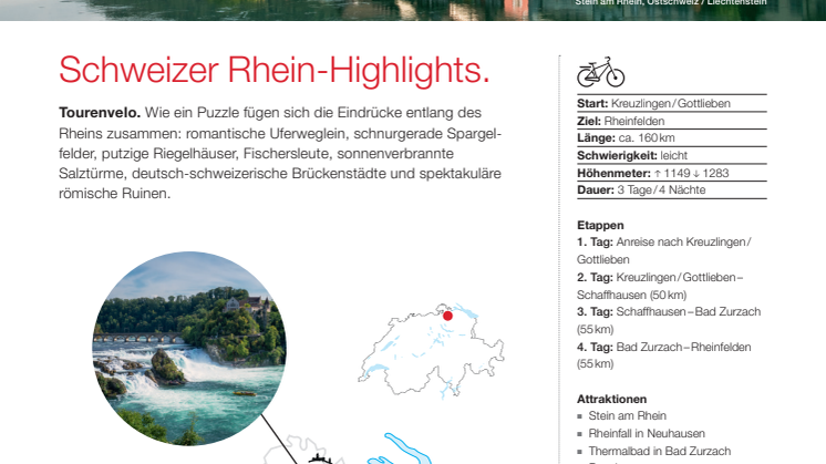 Fact Sheet Top Cycling Tour Rhein