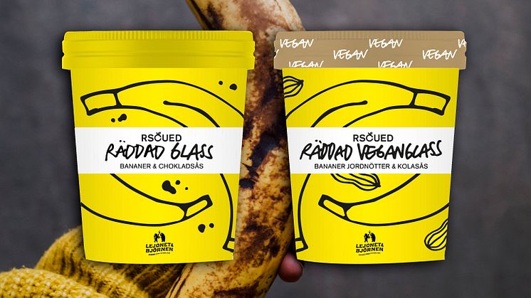 Räddad bananer blir glass av Rescued och Lejonet&Björnen