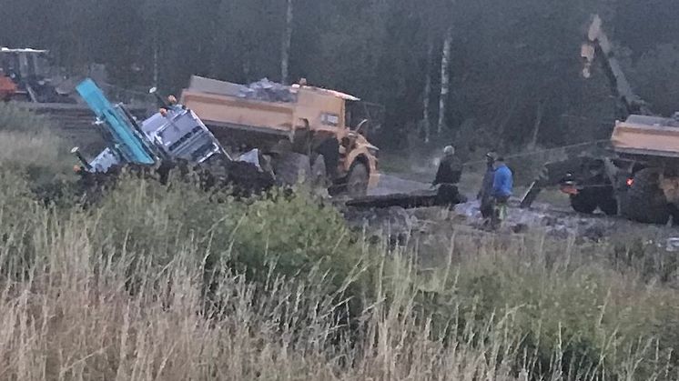 Den 10 augusti 2021 välte en av NCC:s grävmaskiner och sjönk ner i gyttja. En incident orsakad av dåliga markförhållanden. Den bärgades sent på kvällen samma dag. 
