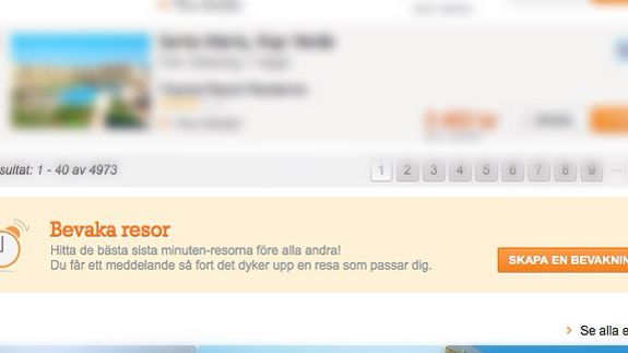 Bevaka sista minuten-resor enkelt på Reseguiden.se