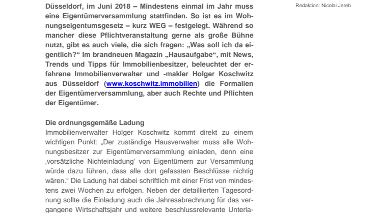 Rechte, Pflichten, Formalien: Fallstricke bei der Eigentümerversammlung