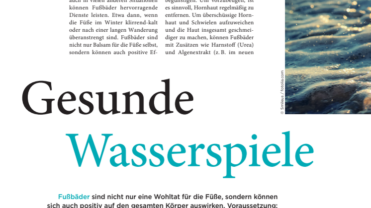 Gesunde Wasserspiele