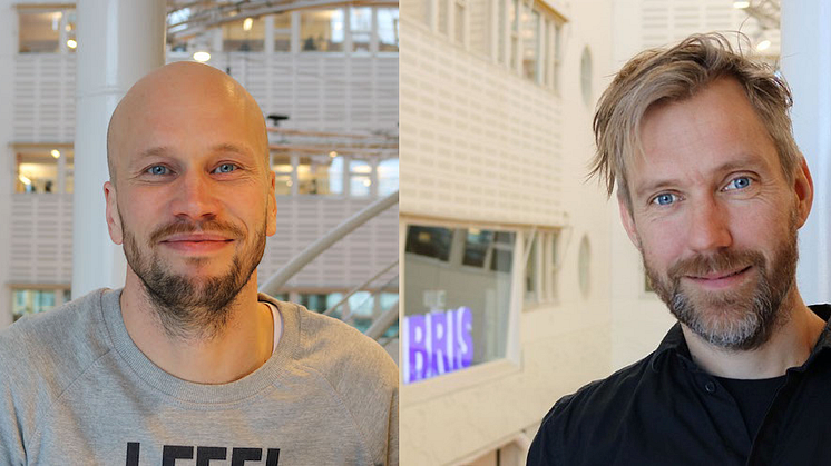 David Sandberg Hjelm och Jonas Söderlund från Bris föreläser på Skyddsvärnets seminarium den 6 december