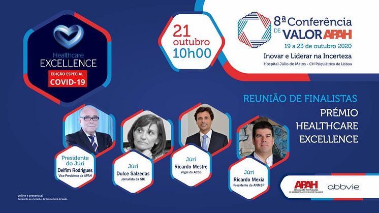 Já são conhecidos os finalistas do Prémio Healthcare Excellence - Edição Covid-19
