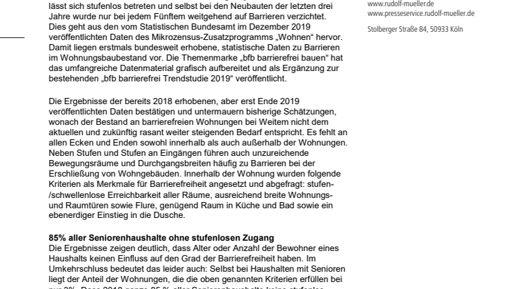 Barrierefreies Wohnen in Deutschland: Bedarf und Angebot klaffen weit auseinander   